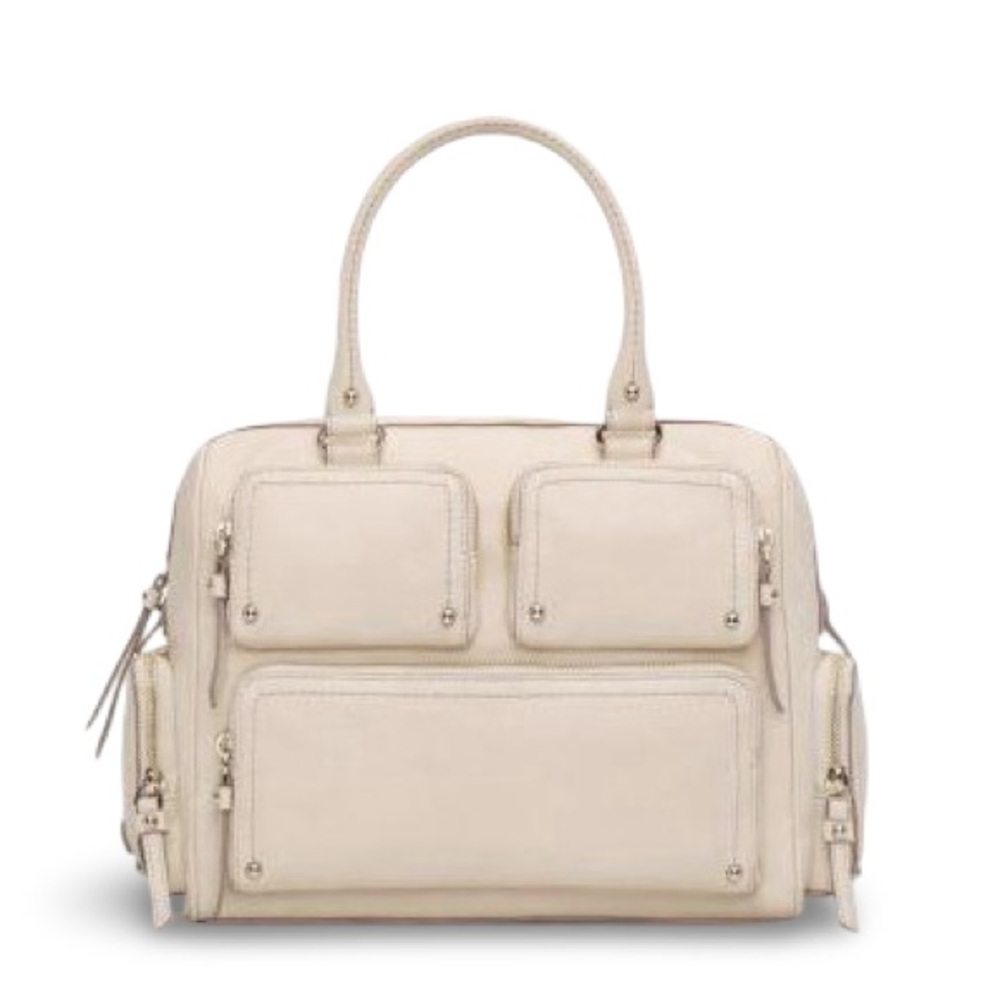 Kate Spade La Casita Camden Satchel in Bone Textured Leather